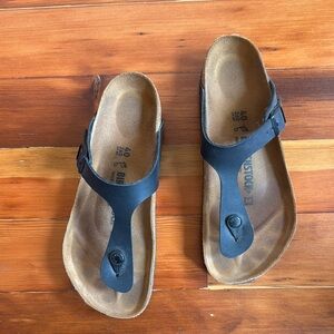 Birkenstock Gizeh Birko-Flor - Black Size 40